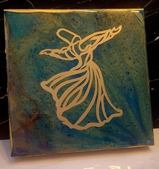 Whirling Dervaish - Resin on wood